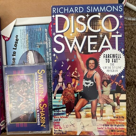 vintage NOS Richard Simmons VHS & cassette exercise workout weight loss set - Picture 3 of 9